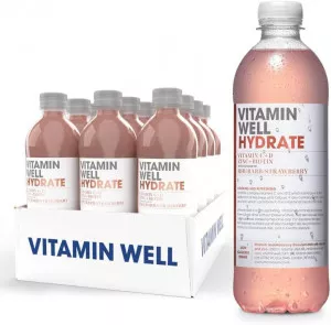 Vitamin Well - HYDRATE - Rhubarb & Strawberry Functional Vitamin Water x 12 x 500ml