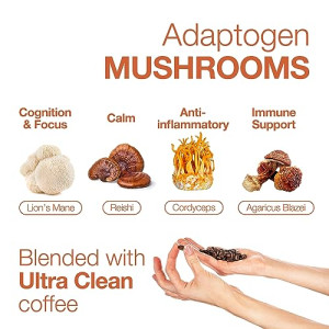 Lean Caffeine Mushroom Coffee Ground 412g Mushroom Extract Lions Mane, Reishi Mushroom, Cordyceps & Agaricus Blazei Shroom Blend  (small image 2)