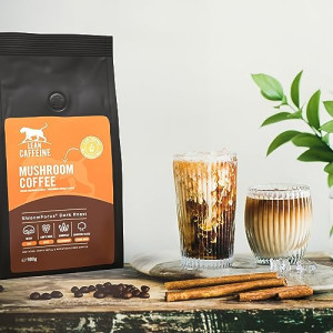 Lean Caffeine Mushroom Coffee Ground 412g Mushroom Extract Lions Mane, Reishi Mushroom, Cordyceps & Agaricus Blazei Shroom Blend  (small image 3)