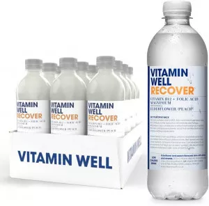 Vitamin Well - RECOVER - Elderflower & Peach Functional Vitamin Water x 12 x 500ml