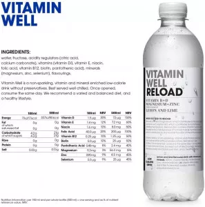 Vitamin Well - RELOAD - Lemon & Lime Functional Vitamin Water x 12 x 500ml (small image 2)