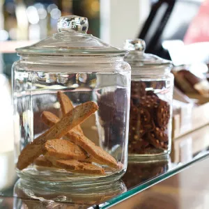 Glass Biscotti Storage Jars