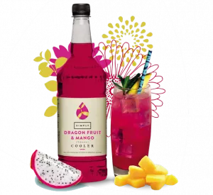 Simply Dragon Fruit & Mango Cooler Syrup - 1 Litre