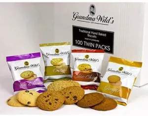 Grandma Wilds Biscuits | Wrapped Mixed Flavours x 100 Packs Of 2 Biscuits (small image 3)