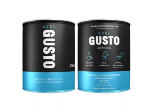 GUSTO Original 25% Vegan Hot Chocolate Tin 2KG (small image 6)