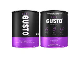 GUSTO Dark 33% Vegan Hot Chocolate Tins 2KG (small image 6)