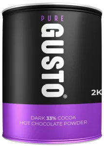 GUSTO Dark 33% Vegan Hot Chocolate Tins 2KG