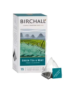 Birchall Green Tea & Mint Prism Tea Bags