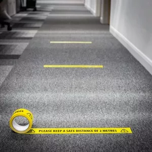 Social Distance Floor Tape - Keep A Safe Distance Tape x 33m (small image 3)