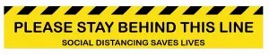 Stay Behind The Line - Anti Slip Floor Sticker