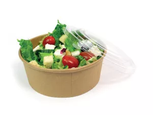 Round Kraft Paper Food Bowls & Lids x 300 (small image 4)