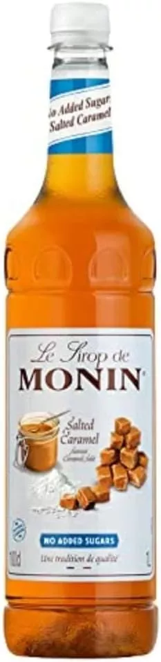 MONIN No Added Sugar Salted Caramel Syrup - 1 Litre 