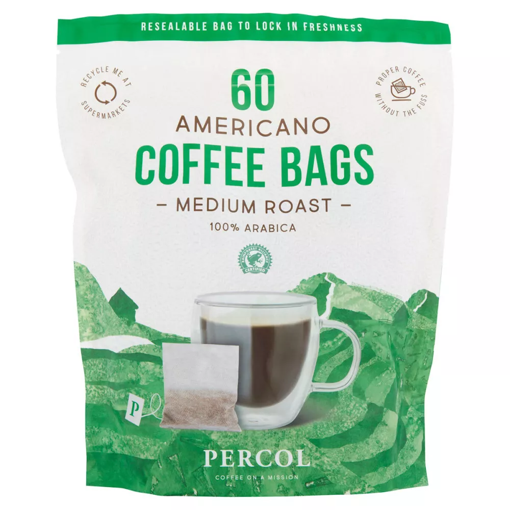 Percol Americano Medium Roast Coffee Bags 60 x 8g