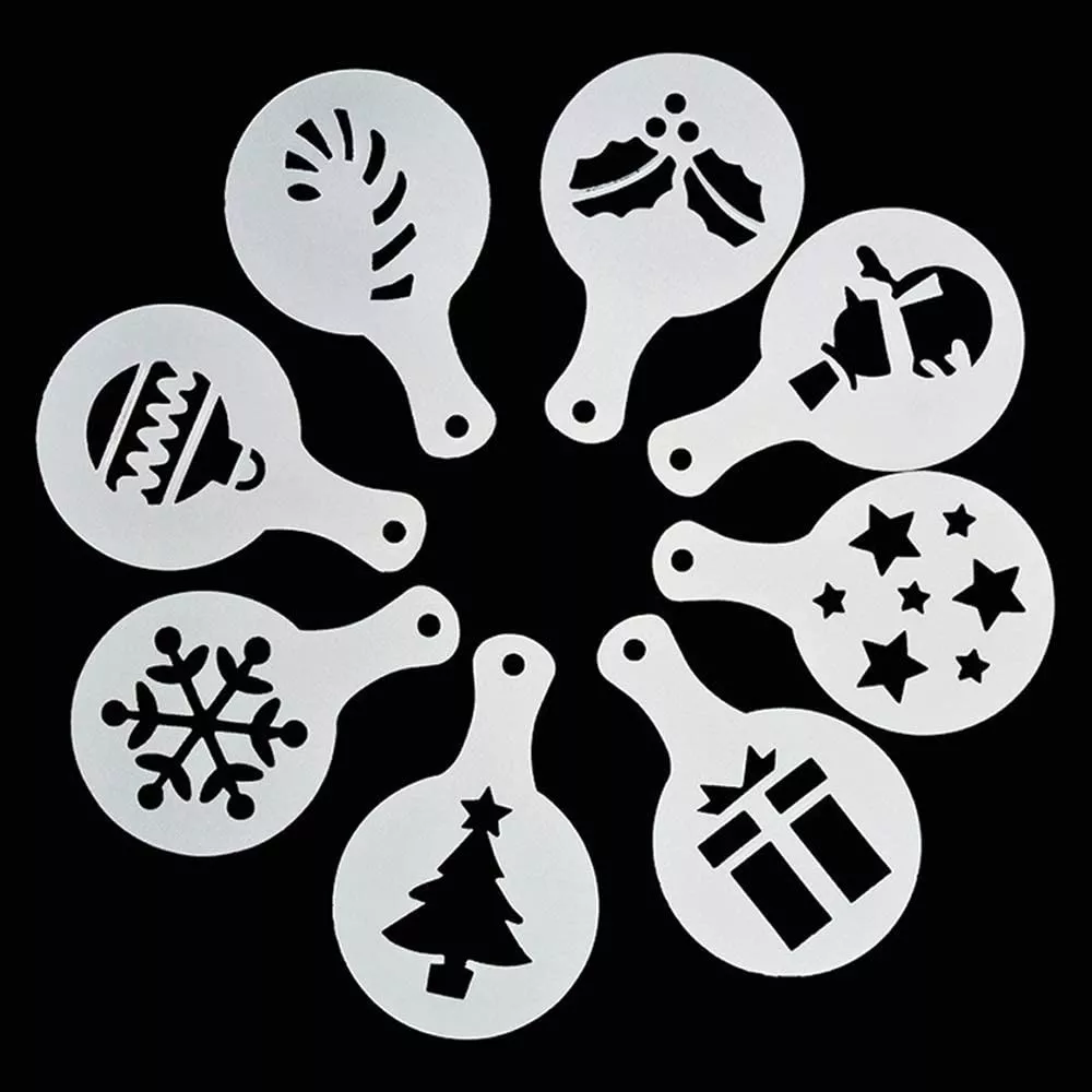 Festive Coffee Stencils Set x 8